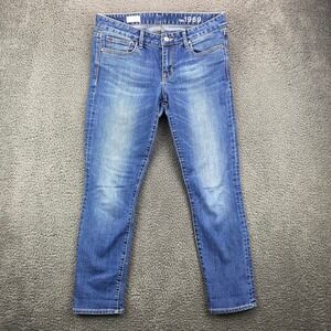 Gap 1969 Always Skinny Jeans Womens Size 29s Blue Denim Mid Rise